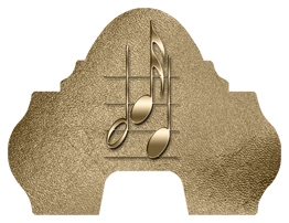 DARAY-L-382-BZ Music Notes Bronze